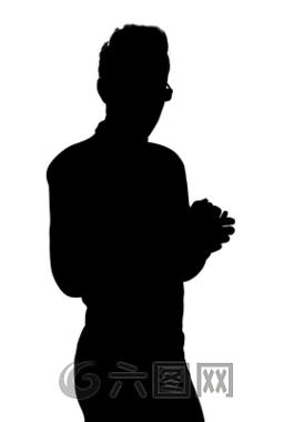 剪影,男子,休閑