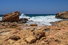 巖質(zhì)海岸,海,波