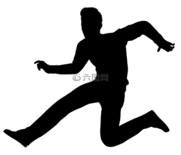 剪影,男子,休閑