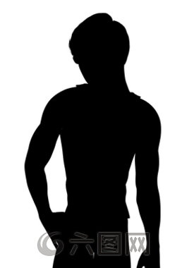 剪影,男子,休閑