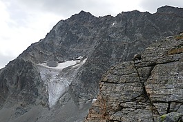 冰川,山,高山
