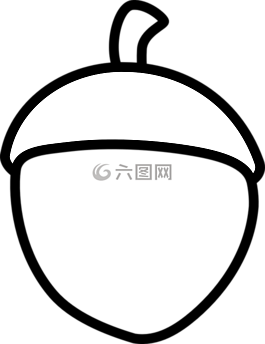 橡子,素描,秋