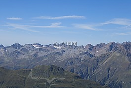 山,全景,高山