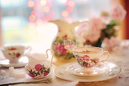 茶,茶话会,粉红色