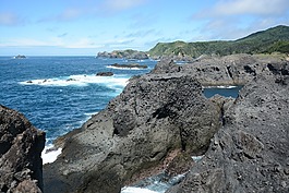 伊豆,海岸,巖