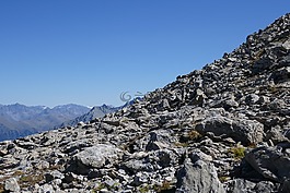 山,藍色,天空