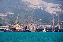 海,起重機,船舶