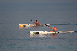 皮艇,海,水