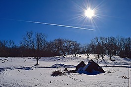 雪,景觀(guān),太陽(yáng)