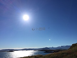 天空,冰島,景觀