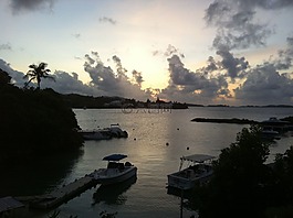 海洋,海,日落