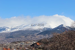 镇,冬天,阿亚兹