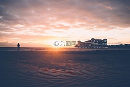 海,岸,海灘