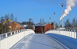 芬蘭,橋,雪