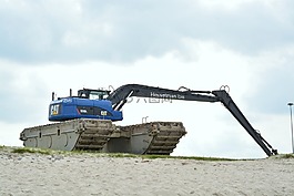 挖掘機(jī),海灘,施工機(jī)械