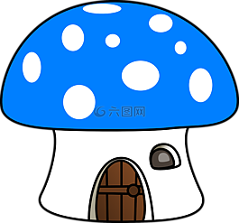 蘑菇,飞 agarnic,房子