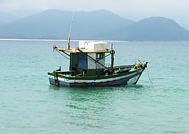 小船,mar,海滩