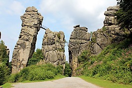 externsteine,砂石,條頓堡森林