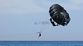 滑翔傘,海上運(yùn)動(dòng),飛