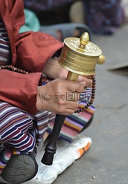 和尚,祈禱,車輪