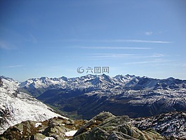 瑞士,山,雪