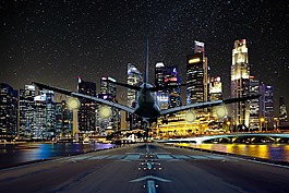 假期,夏季假日,天際線