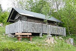 山上的小屋,木,老