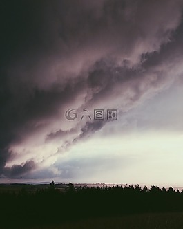 天空,黑暗,云