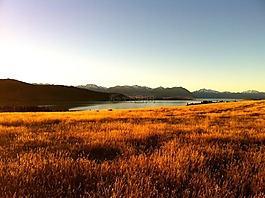 湖,原野,山