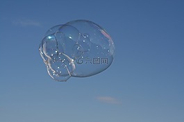 肥皂泡沫,天空,藍色