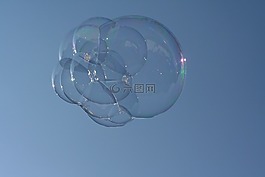 肥皂泡沫,天空,藍(lán)色