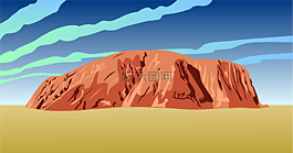 山,石,天空