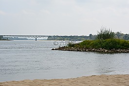 河,海灘,水