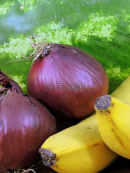 洋蔥,香蕉,西瓜