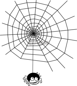 蜘蛛,web,卡通