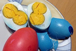 鸡蛋,蛋黄,双