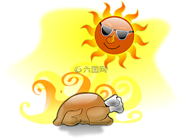 熱,家禽,烤