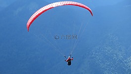 滑翔傘,飛,自由