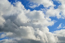 天空,藍(lán)色,云
