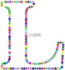 星星,多彩,棱柱形