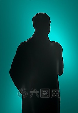 剪影,男子,人