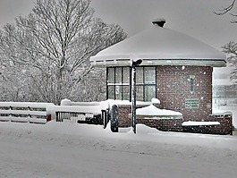 橋,冬天,雪