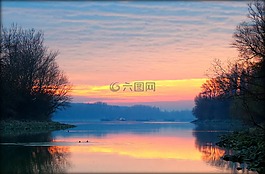 冬季,日出,颜色