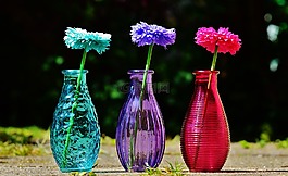 花瓶,玻璃,豐富多彩
