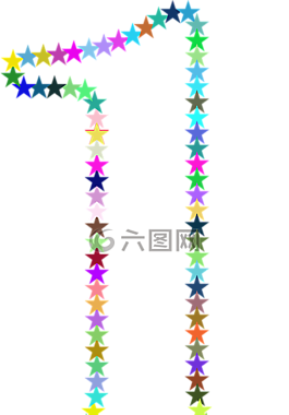 星星,多彩,棱柱形