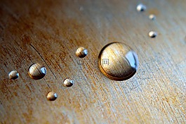 滴,水,下降