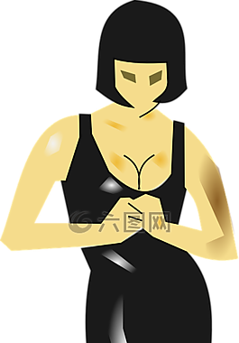 女子,连衣裙,贱人