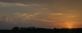 日落,日出,天空