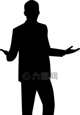 側(cè)影,孤立,男子