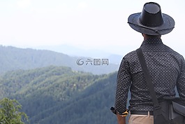 男孩,小山,背景